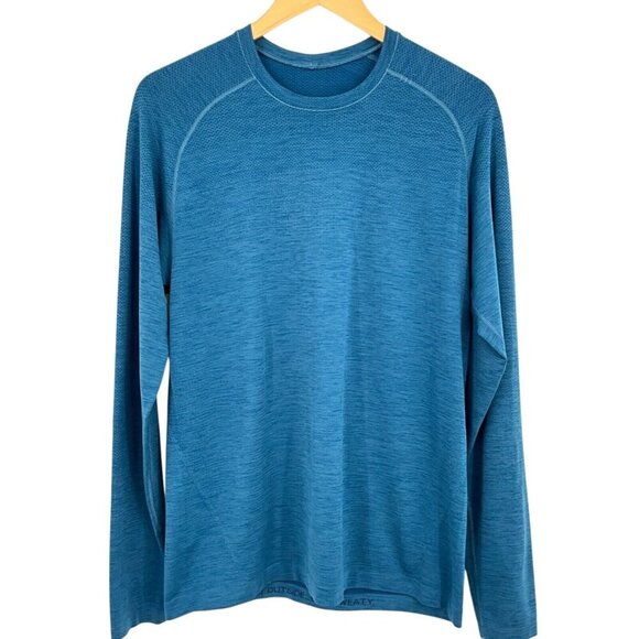 Lululemon Metal Vent Tech Long Sleeve Shirt Poseidon Amalfi Blue Size M Athletic - Picture 1 of 6